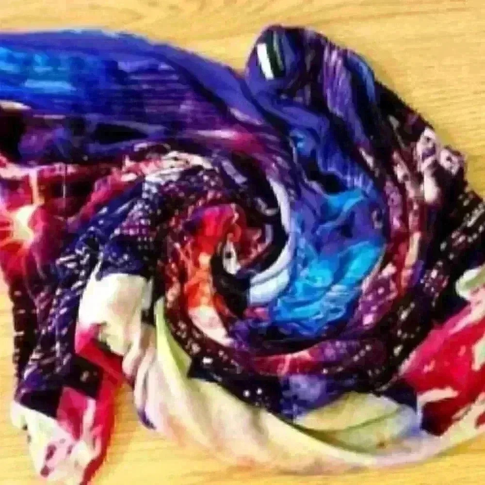 CYNTHIA ROWLEY Womans INFINITY Scarf NYC CITY SCAPE Velour BLUE Jersey 36x20 - Picture 4 of 10